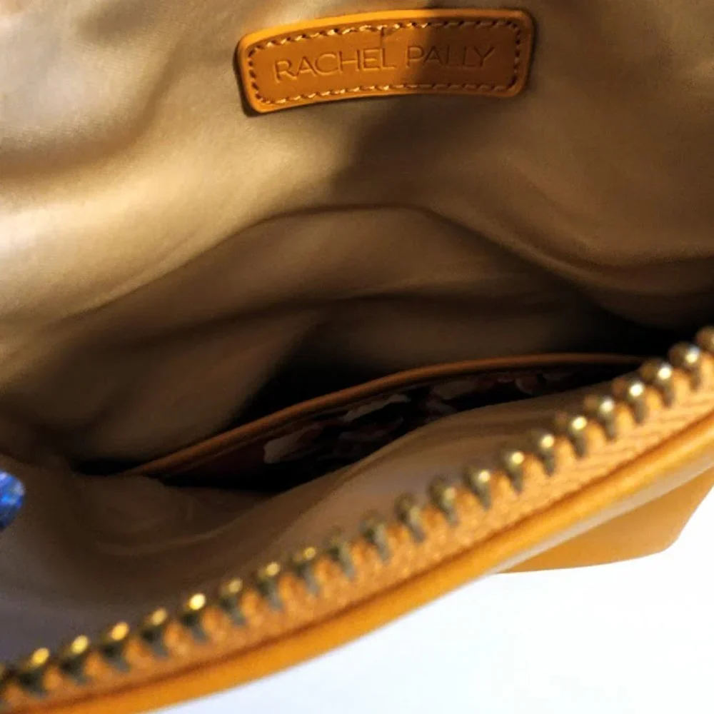 Rachel Pally Foldover Leather/Canvas Clutch Bag - Picture 5 of 8